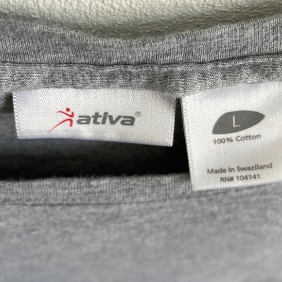 Ativa Grey Cotton Short Sleeved Active Top - Picture 2 of 4
